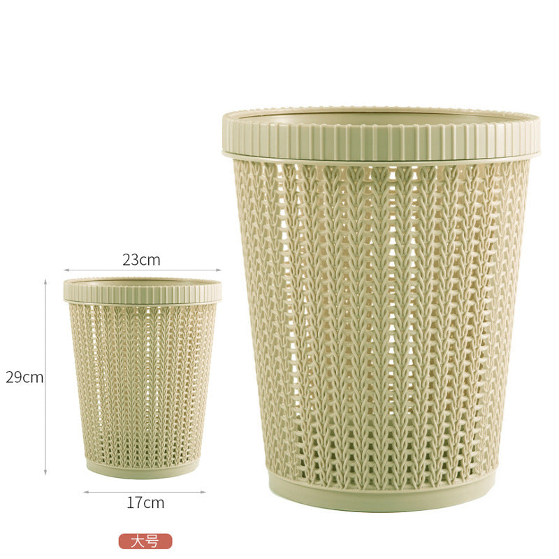 Round trash can automatic bag changer bag household can hold garbage bags kitchen pressure ring bag hollow environmentally friendly wastebasket