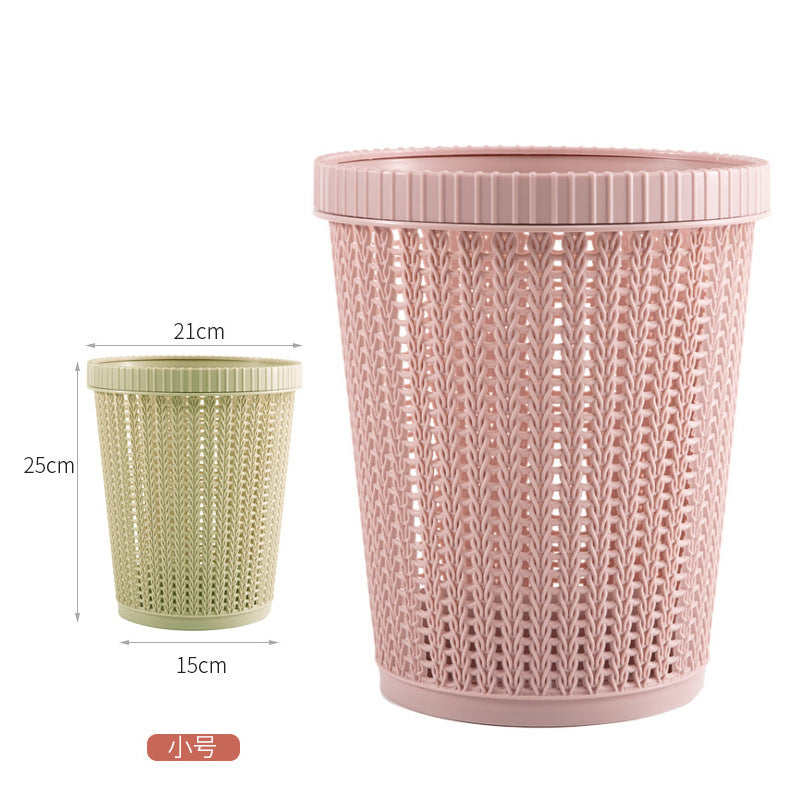 Round trash can automatic bag changer bag household can hold garbage bags kitchen pressure ring bag hollow environmentally friendly wastebasket