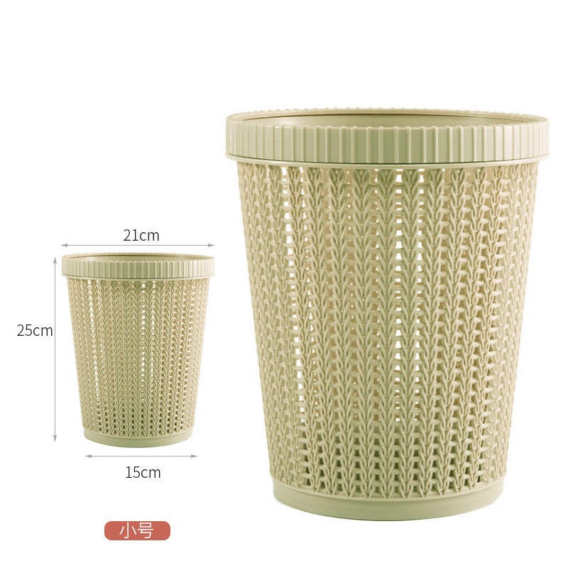 Round trash can automatic bag changer bag household can hold garbage bags kitchen pressure ring bag hollow environmentally friendly wastebasket