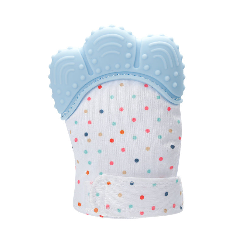 Teething Gloves Baby Teething Gloves Anti-bite Silicone Teething Gloves Children's Sounding Toys Anti-eating Hand Teething Gloves