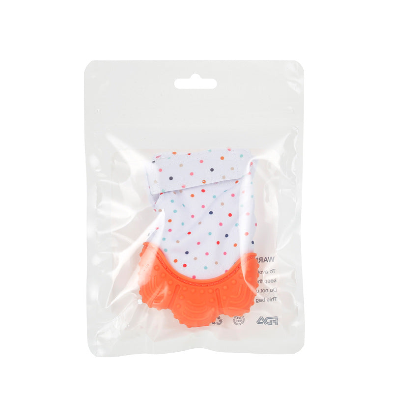 Teething Gloves Baby Teething Gloves Anti-bite Silicone Teething Gloves Children's Sounding Toys Anti-eating Hand Teething Gloves