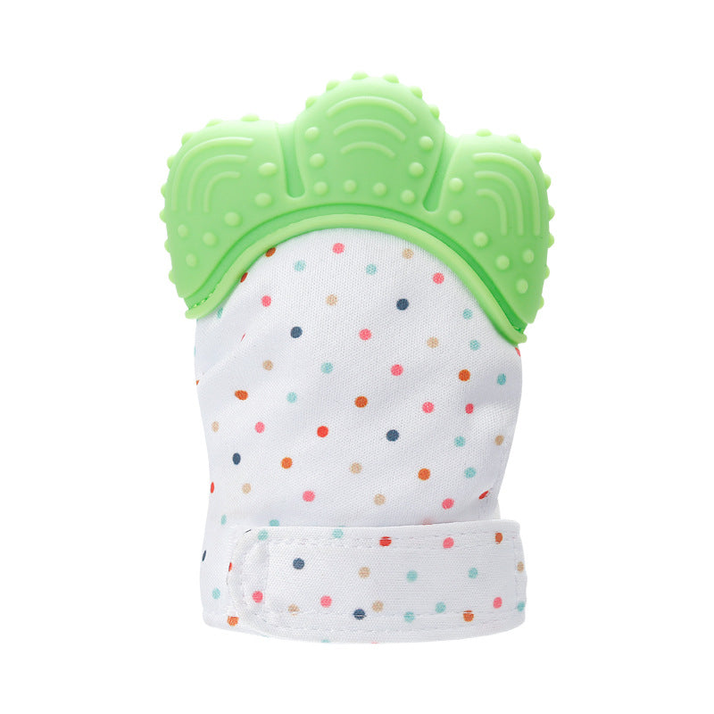 Teething Gloves Baby Teething Gloves Anti-bite Silicone Teething Gloves Children's Sounding Toys Anti-eating Hand Teething Gloves