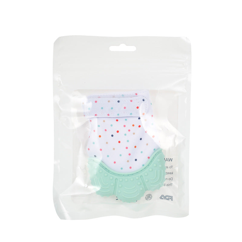 Teething Gloves Baby Teething Gloves Anti-bite Silicone Teething Gloves Children's Sounding Toys Anti-eating Hand Teething Gloves