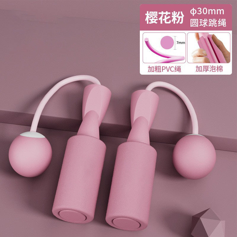 Dual-purpose ropeless big ball skipping rope weight-bearing double bearing ropeless skipping rope indoor training fitness material wire skipping rope wholesale