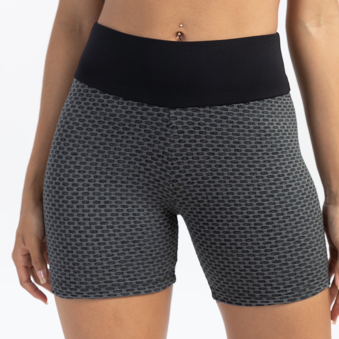 Sports shorts women high waist peach hip yoga pants bubble jacquard fitness pants summer tight shorts
