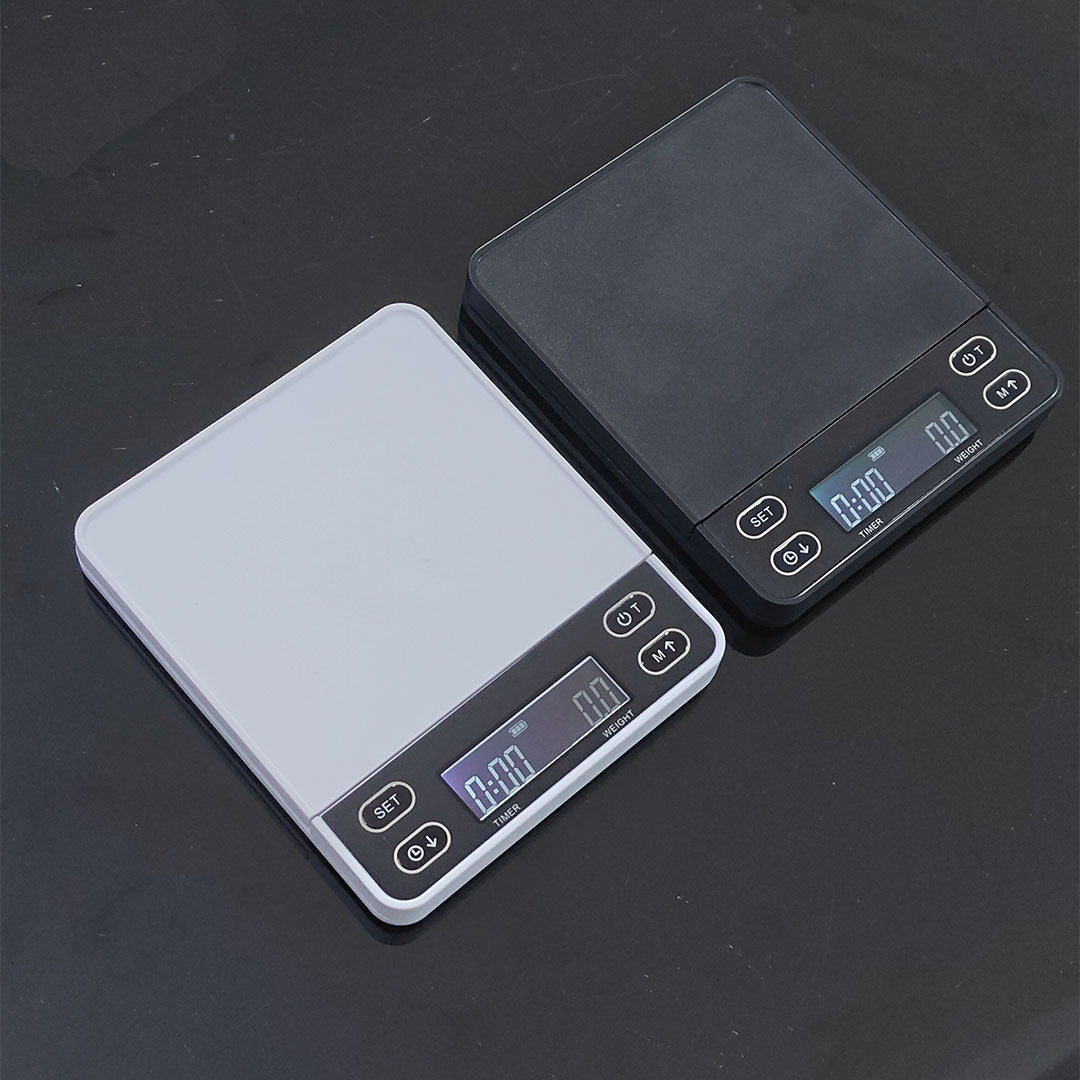 Smart hand brewed coffee electronic scale Cross-border timing kitchen scale Black 5kg 0.1g household food baking scale