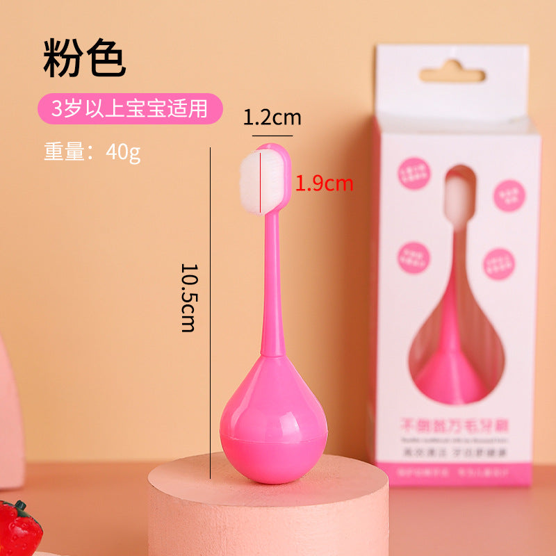 Children's tumbler toothbrush with fine soft bristles 1-2-3-5-6 one and a half years old and over 4 infants and young children brushing baby teeth artifact baby