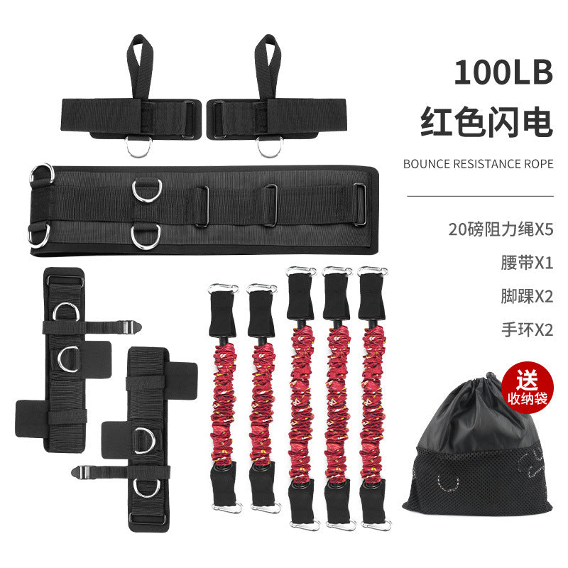 Spot men and women fitness out boxing taekwondo bounce strength training puller full body training resistance elastic band