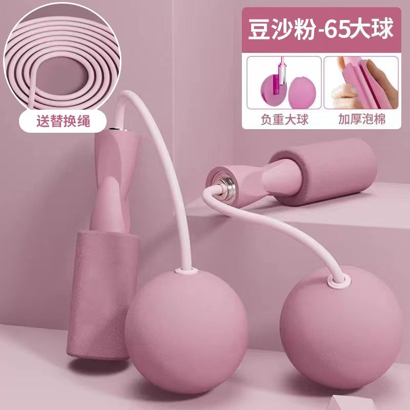 Dual-purpose ropeless big ball skipping rope weight-bearing double bearing ropeless skipping rope indoor training fitness material wire skipping rope wholesale
