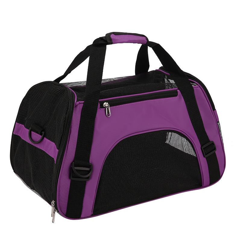 Cross-border supply pet bag portable pet backpack dog bag crossbody folding bag one piece delivery