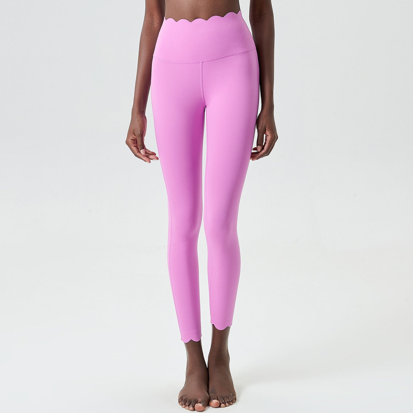Small wave plastic elastic high waist yoga pants women's cross-border large size quick-drying fitness sports running tight bottoming trousers