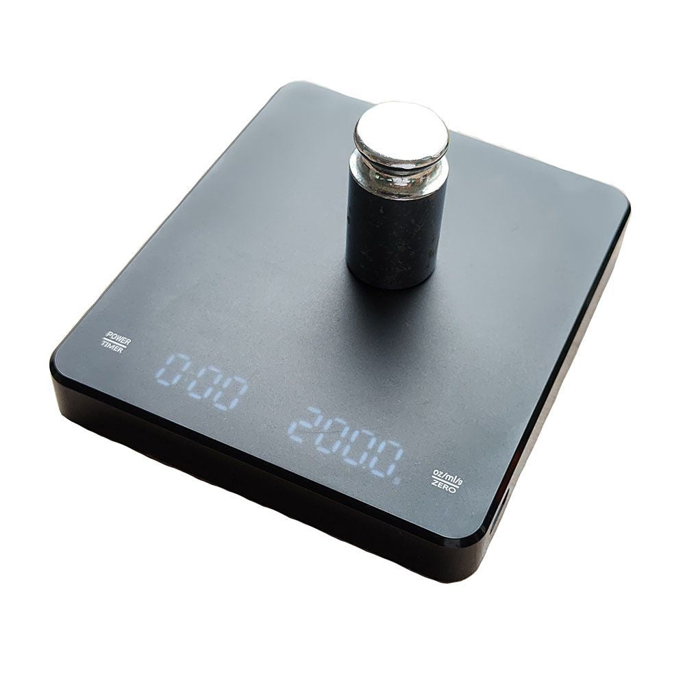 Smart hand brewed coffee electronic scale Cross-border timing kitchen scale Black 5kg 0.1g household food baking scale