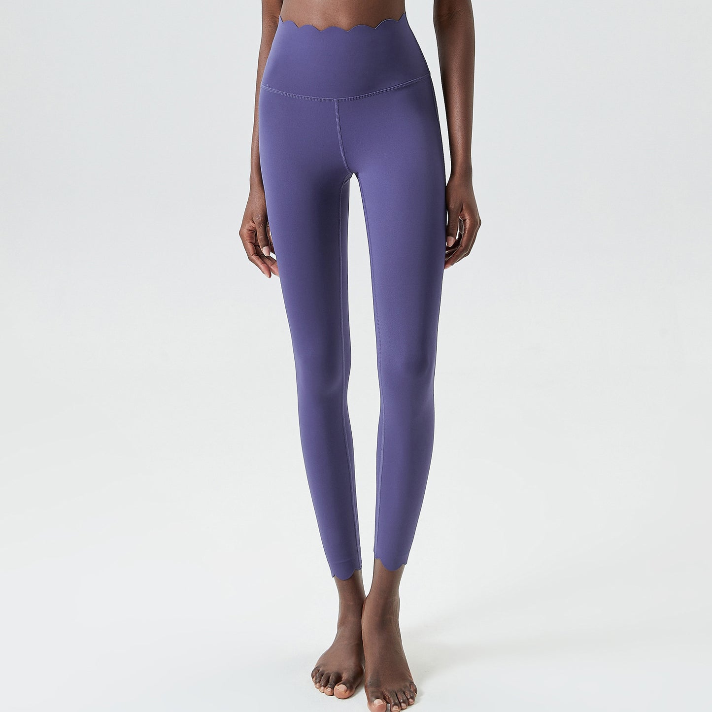 Small wave plastic elastic high waist yoga pants women's cross-border large size quick-drying fitness sports running tight bottoming trousers