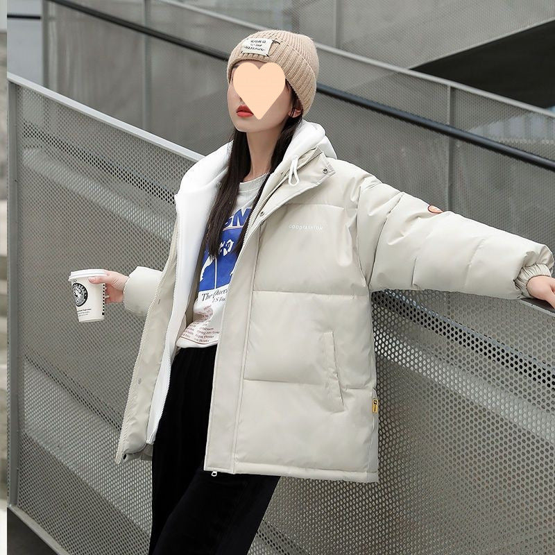Down cotton jacket for girls winter clothes 2024 new junior high school students cotton jacket short fake two-piece cotton coat