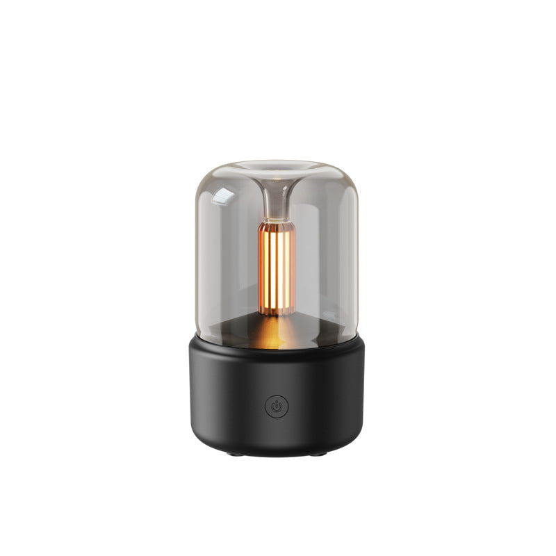 Simulation flame aromatherapy machine household desktop diffuser aromatherapy machine ultrasonic atomization colorful gradient atmosphere light humidifier