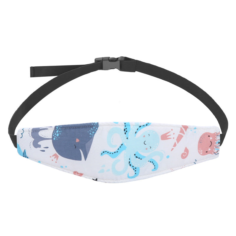 Baby head fixing belt Child car safety seat head support headrest head sleep eye mask auxiliary belt
