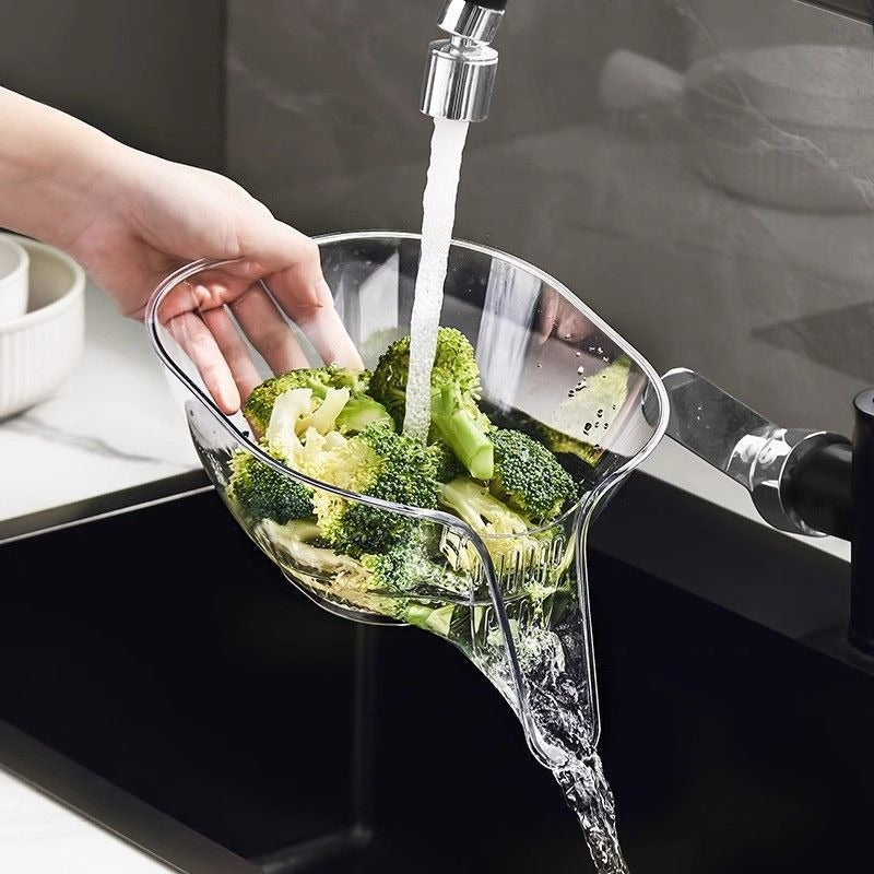 Drain basket multifunctional household sink kitchen fruit drain bowl net celebrity creative fruit plate new style vegetable washing basin