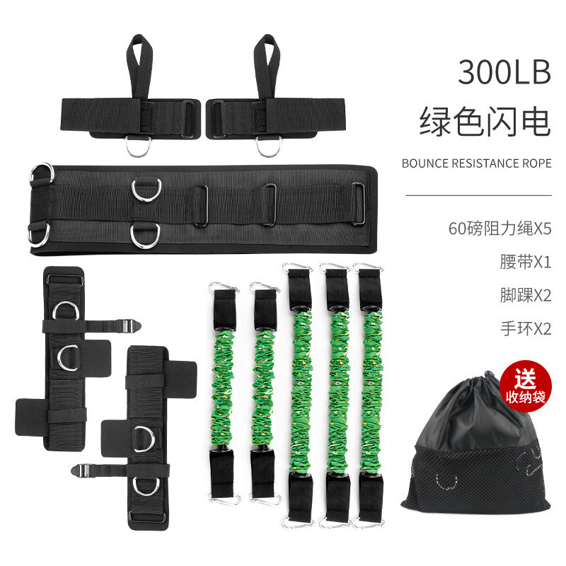 Spot men and women fitness out boxing taekwondo bounce strength training puller full body training resistance elastic band