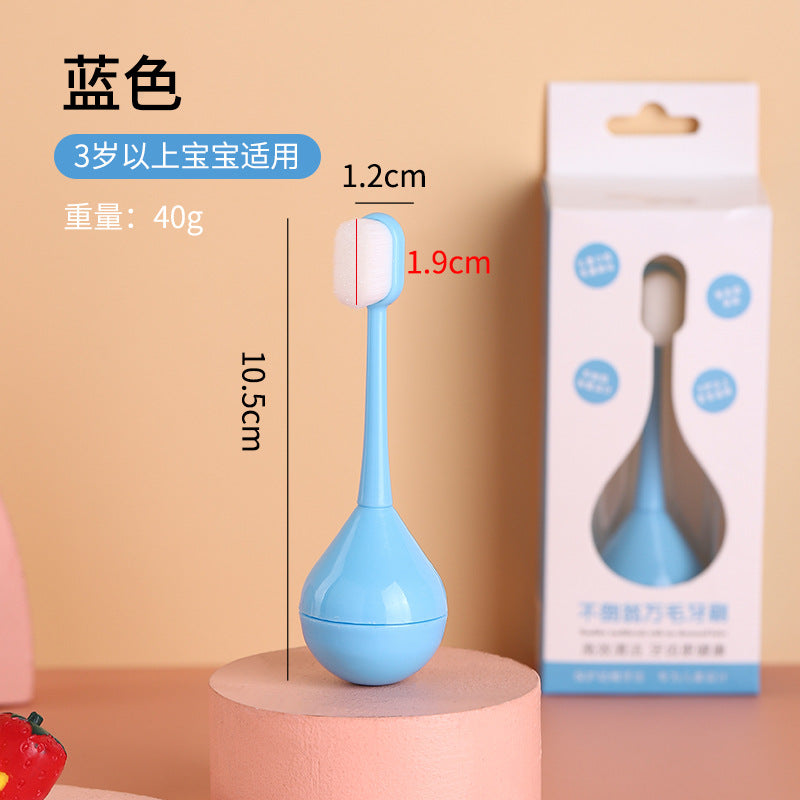 Children's tumbler toothbrush with fine soft bristles 1-2-3-5-6 one and a half years old and over 4 infants and young children brushing baby teeth artifact baby