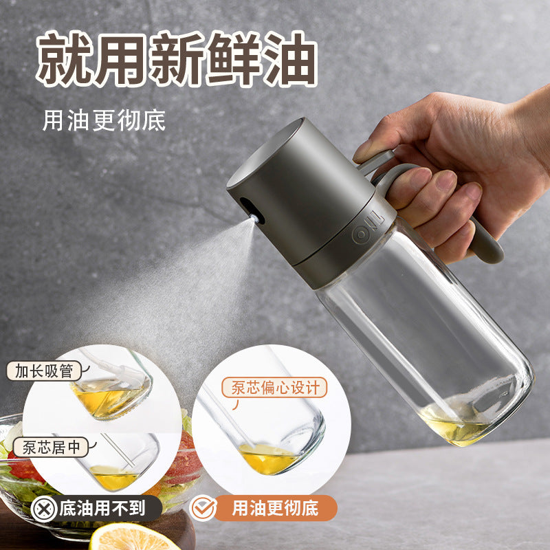 Glass oil sprayer household kitchen barbecue cooking oil spray spray bottle leak-proof oil tank oil sprayer