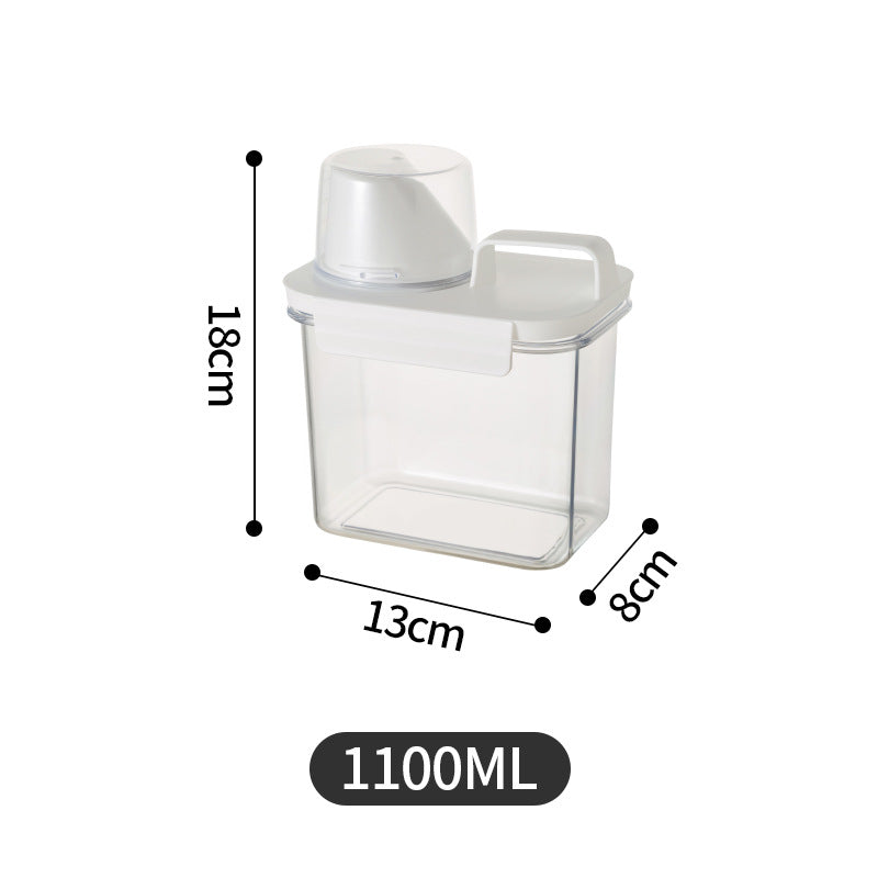 Kitchen grain storage jar grain storage jar transparent rice bucket flour jar plastic sealed jar storage box