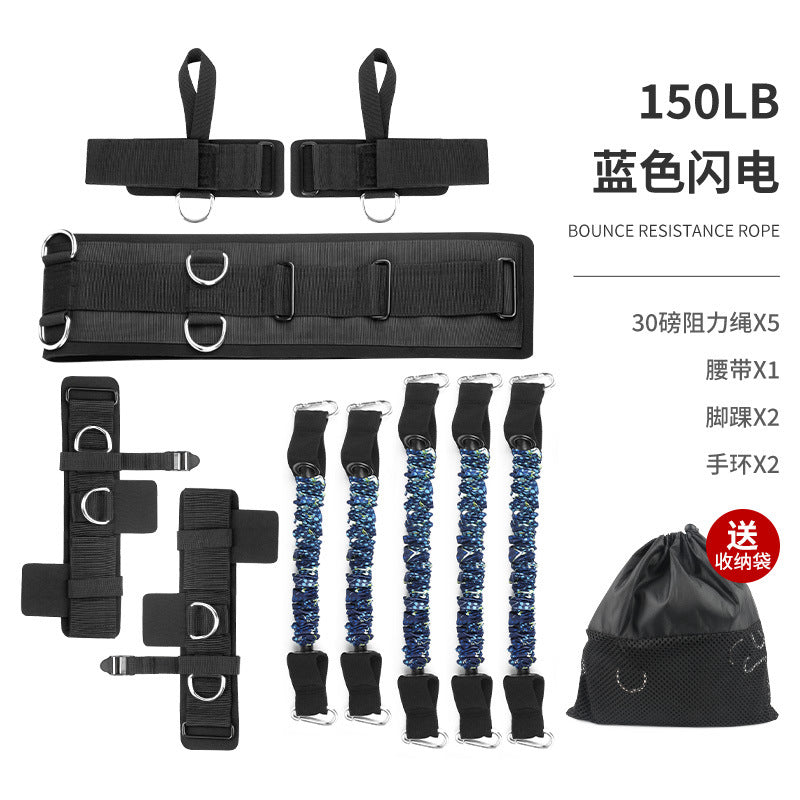 Spot men and women fitness out boxing taekwondo bounce strength training puller full body training resistance elastic band