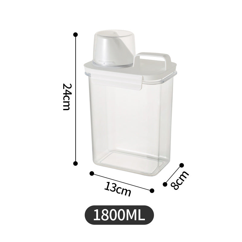 Kitchen grain storage jar grain storage jar transparent rice bucket flour jar plastic sealed jar storage box