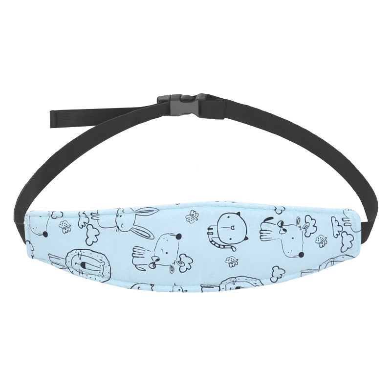 Baby head fixing belt Child car safety seat head support headrest head sleep eye mask auxiliary belt
