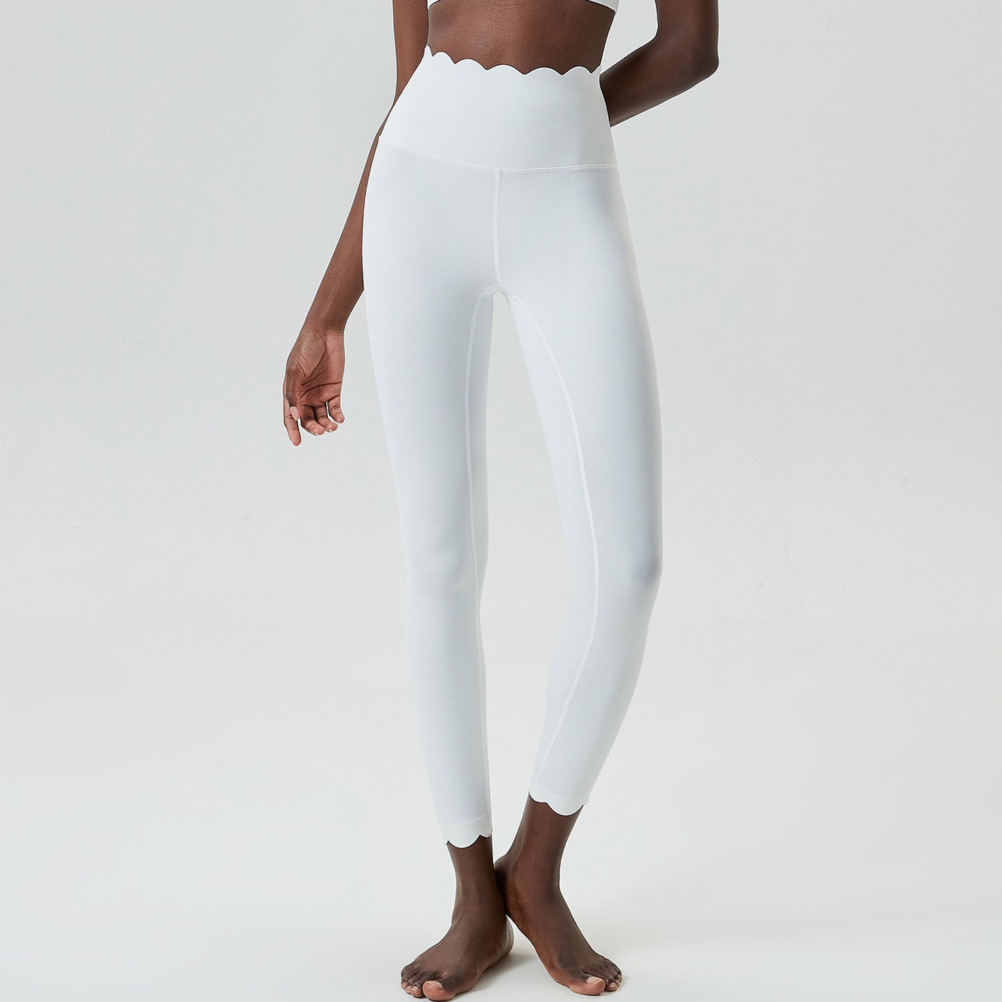 Small wave plastic elastic high waist yoga pants women's cross-border large size quick-drying fitness sports running tight bottoming trousers