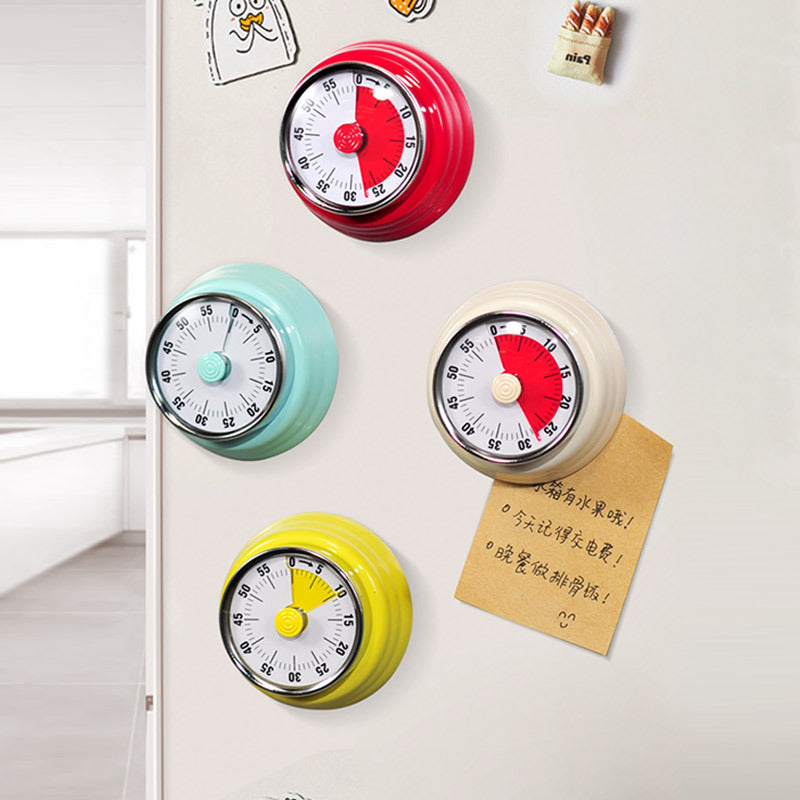 Cross-border kitchen timer mechanical timer reminder round time alarm countdown magnetic visualization
