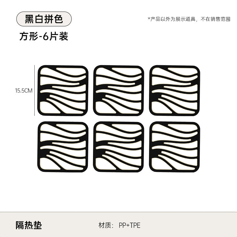 Plastic insulation pad dining table high-grade home kitchen high temperature resistant thick anti-scalding pad pots and dishes non-slip tea coaster