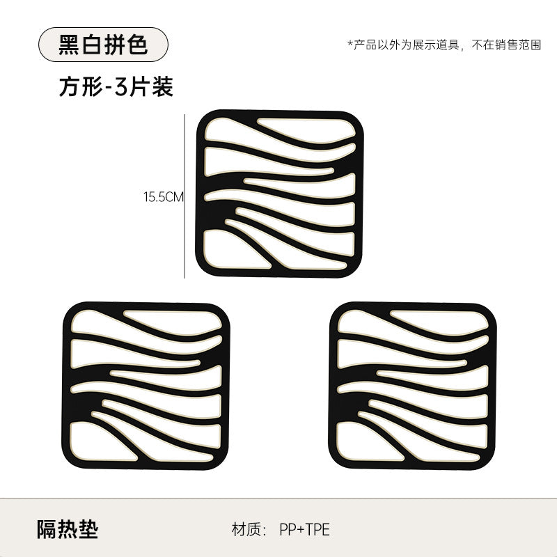 Plastic insulation pad dining table high-grade home kitchen high temperature resistant thick anti-scalding pad pots and dishes non-slip tea coaster