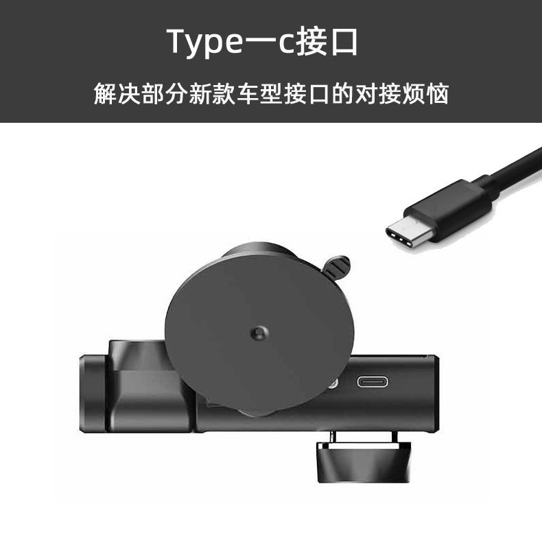 New cross-border three-lens driving recorder wireless three-recording night vision car monitoring video with wifi connected to mobile phone