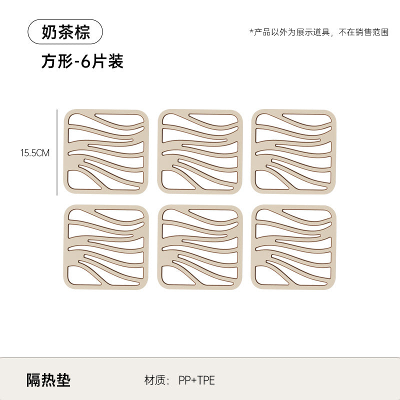Plastic insulation pad dining table high-grade home kitchen high temperature resistant thick anti-scalding pad pots and dishes non-slip tea coaster