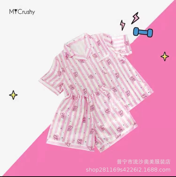 Foreign Trade Wholesale Southeast Asia Korean version of short-sleeved BTS pajamas women's home clothes suit summer