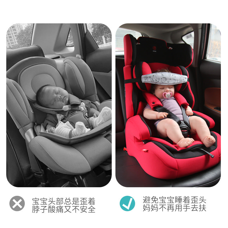 Baby head fixing belt Child car safety seat head support headrest head sleep eye mask auxiliary belt