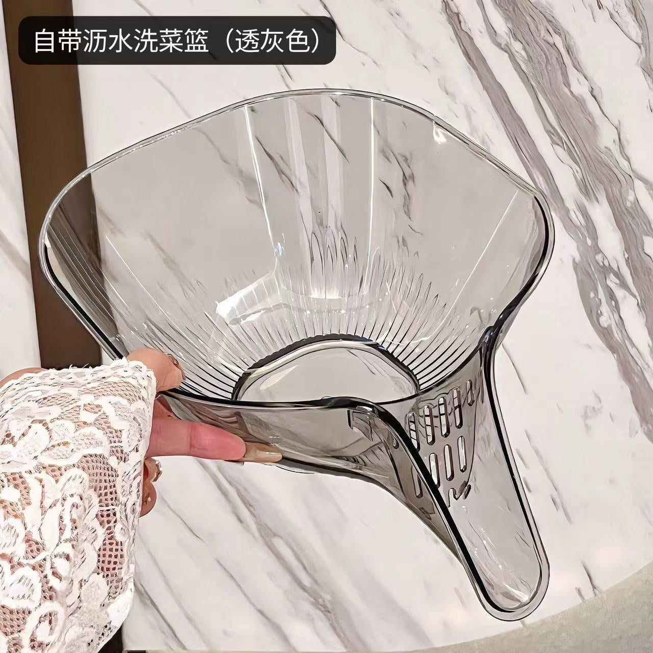 Drain basket multifunctional household sink kitchen fruit drain bowl net celebrity creative fruit plate new style vegetable washing basin