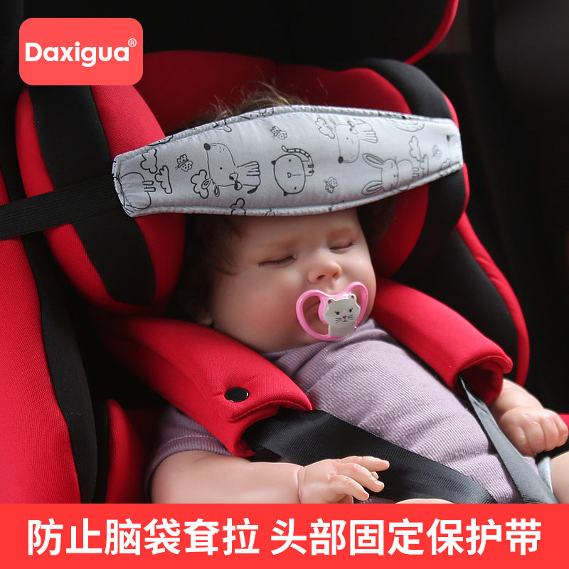 Baby head fixing belt Child car safety seat head support headrest head sleep eye mask auxiliary belt