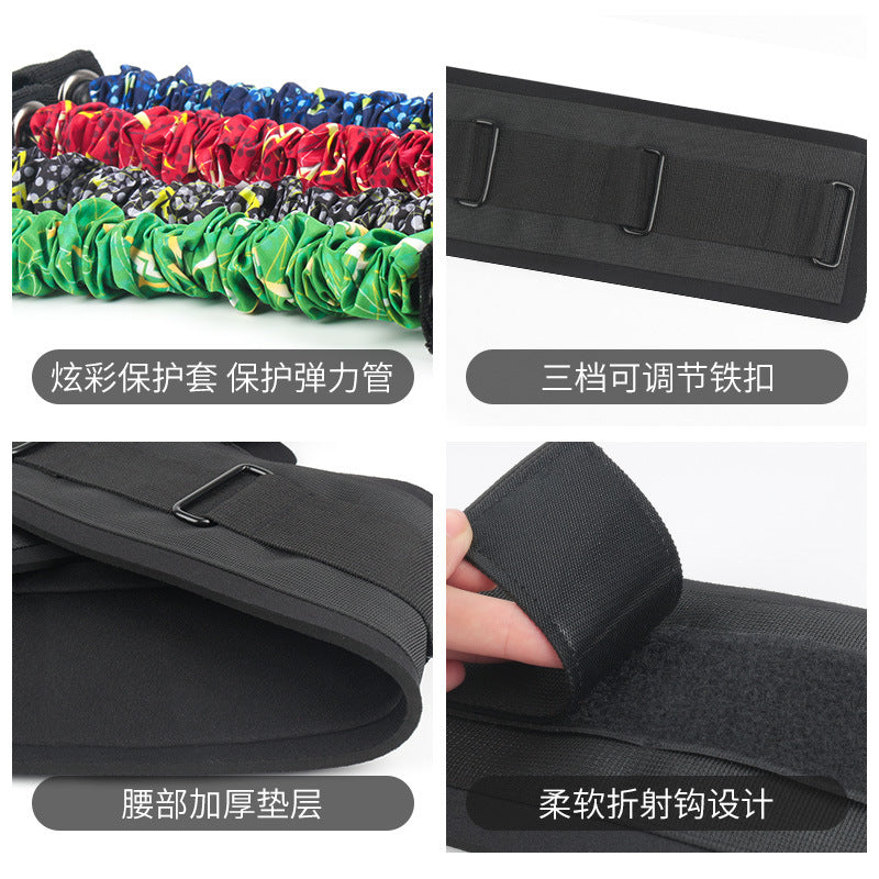 Spot men and women fitness out boxing taekwondo bounce strength training puller full body training resistance elastic band