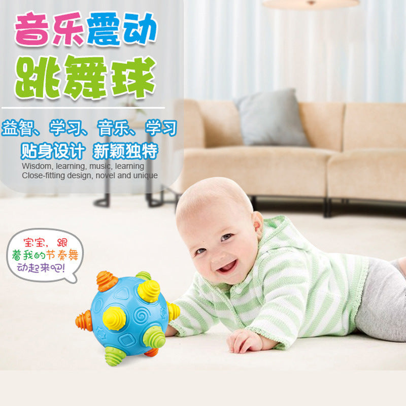 Cross-border fun music jumping ball vibration dancing ball children's baby enlightenment enlightenment baby hand grasping ball toy