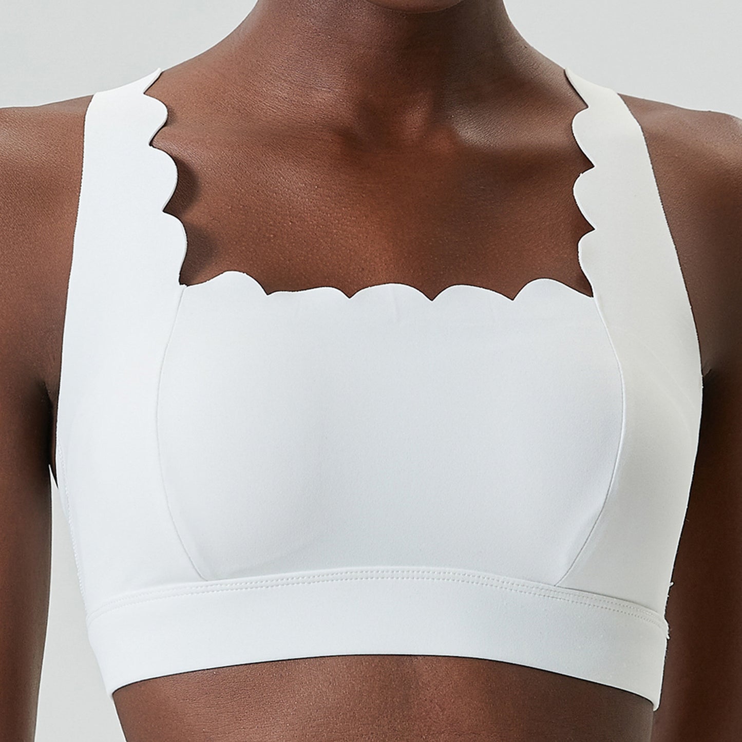 Small wave plastic elastic liquid glue sports underwear women's large size cross-border tight seamless quick-drying fitness yoga bra