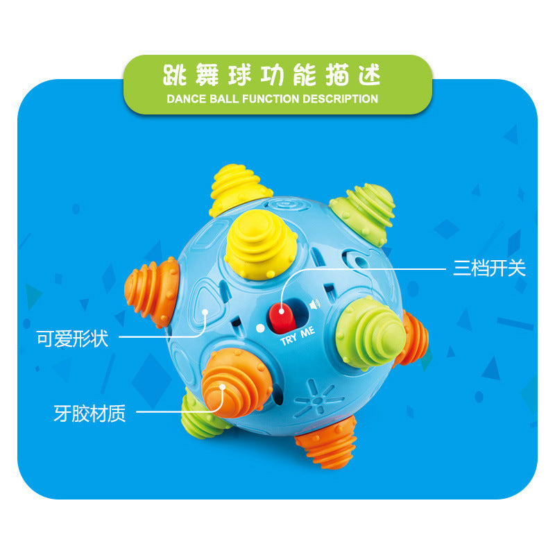 Cross-border fun music jumping ball vibration dancing ball children's baby enlightenment enlightenment baby hand grasping ball toy