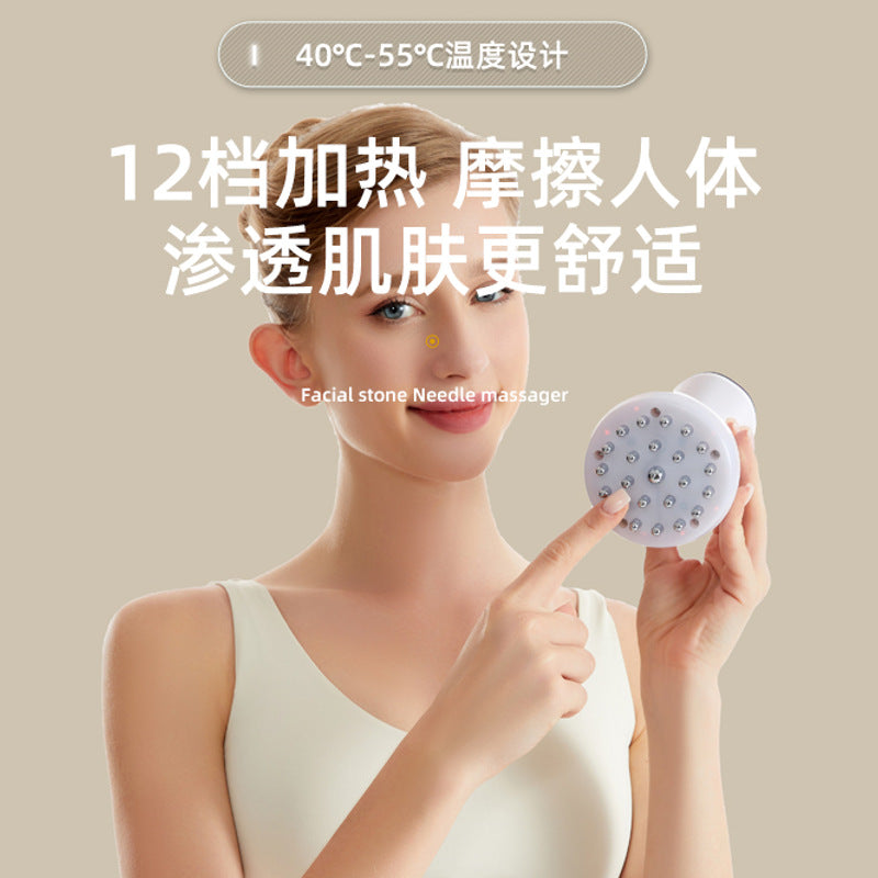 Cross-border new product meridian brush electric scraping massager home whole body red light vibration dredge body meridians massage abdomen