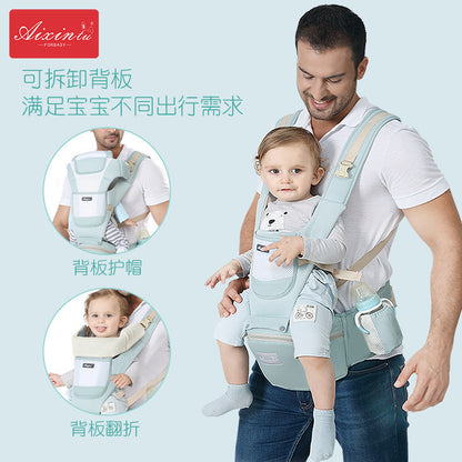 Factory direct sale baby sling waist stool can store baby waist stool holding type front and rear dual-use outing baby artifact