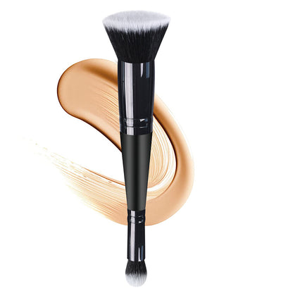 Two-in-one double-head makeup brush for foundation and concealer, single flat-head brush, cross-border beauty tools