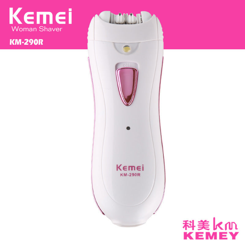 Kemei ladies hair remover KM-290R portable electric underarm hair removal instrument beauty device shaver