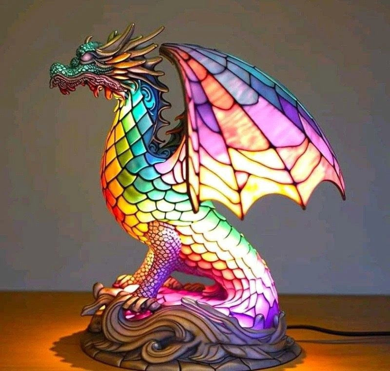 Cross-border magic fantasy color exotic animal lamp image sculpture color light design USB plug light switch ornaments