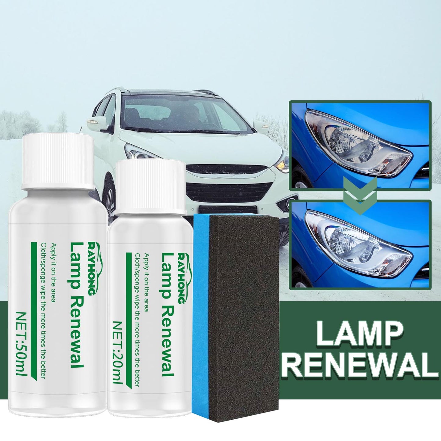 Car headlight repair fluid