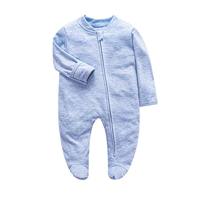 Wholesale baby jumpsuit long sleeve zipper bodysuit with hands crawling clothes romper summer pajamas new style children's clothing