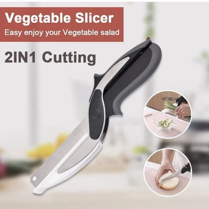 Food scissors vegetable scissors two in one smart vegetable cutter multifunctional kitchen scissors